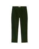 Pantalón verde pana 5 pockets sostenible - silueta 7