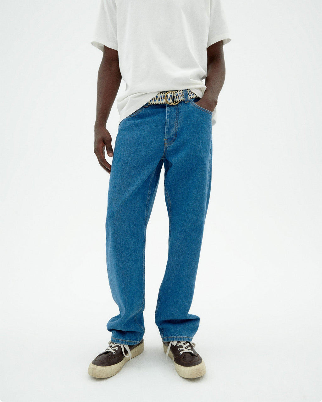 Raka jeans David - Klassisk blå
