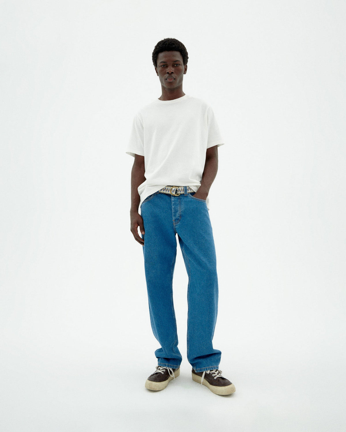 Raka jeans David - Klassisk blå