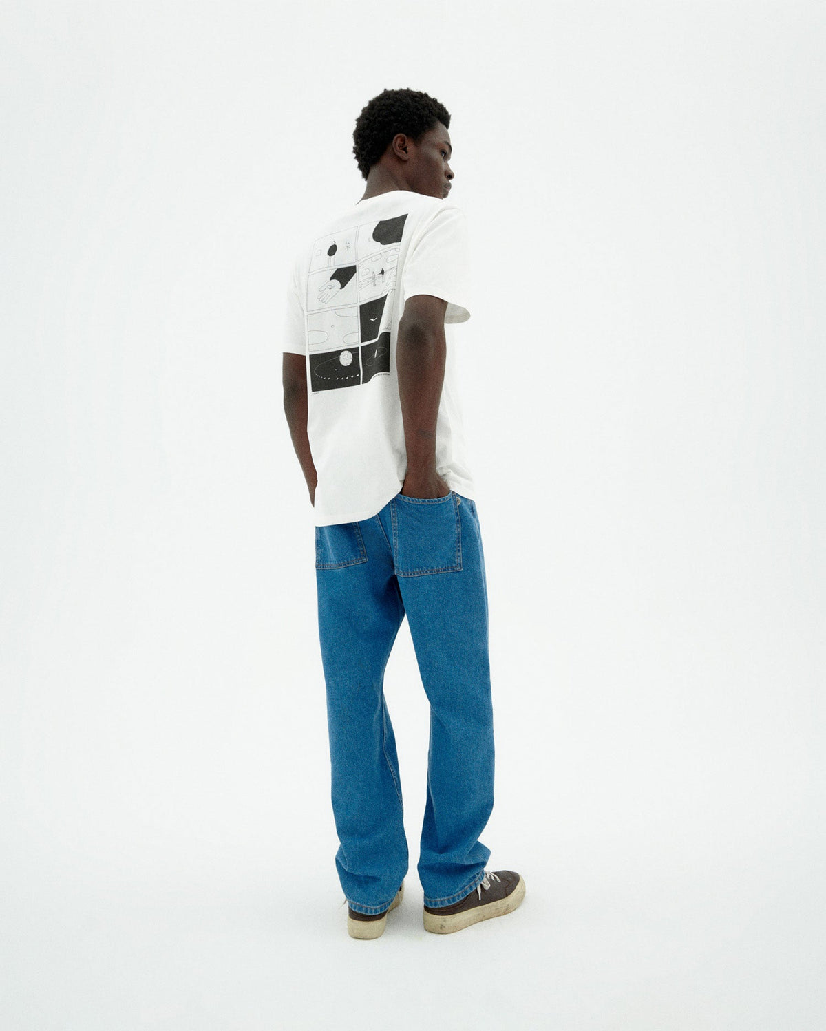 Raka jeans David - Klassisk blå