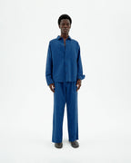 Pantalón azul seersucker Luc sostenible-2