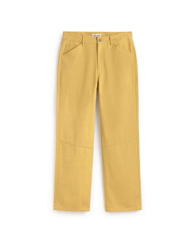 Pantalón recto amarillo Stan sostenible silueta - 1