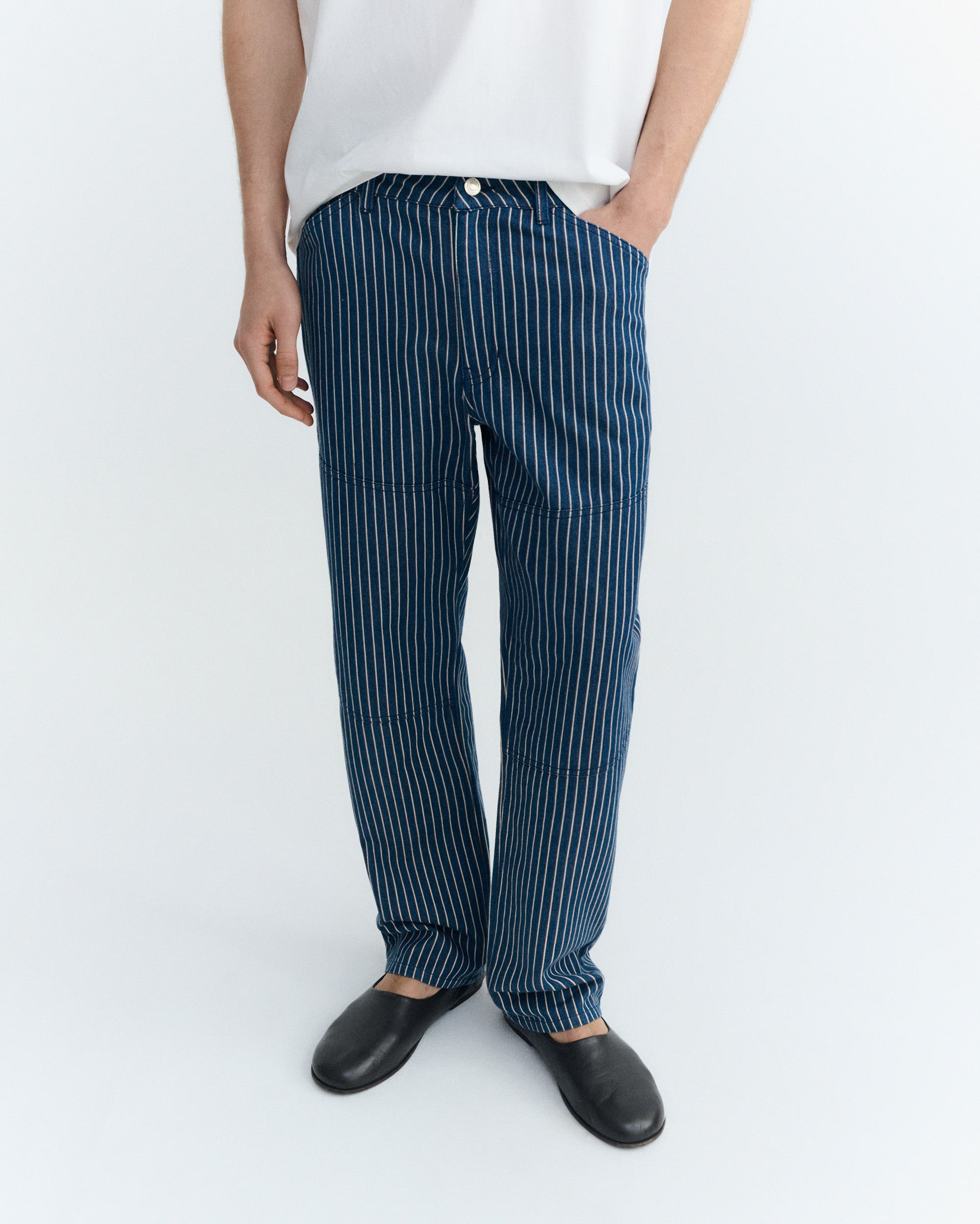 Pantalón recto rayas tinte natural Stan sostenible - 2