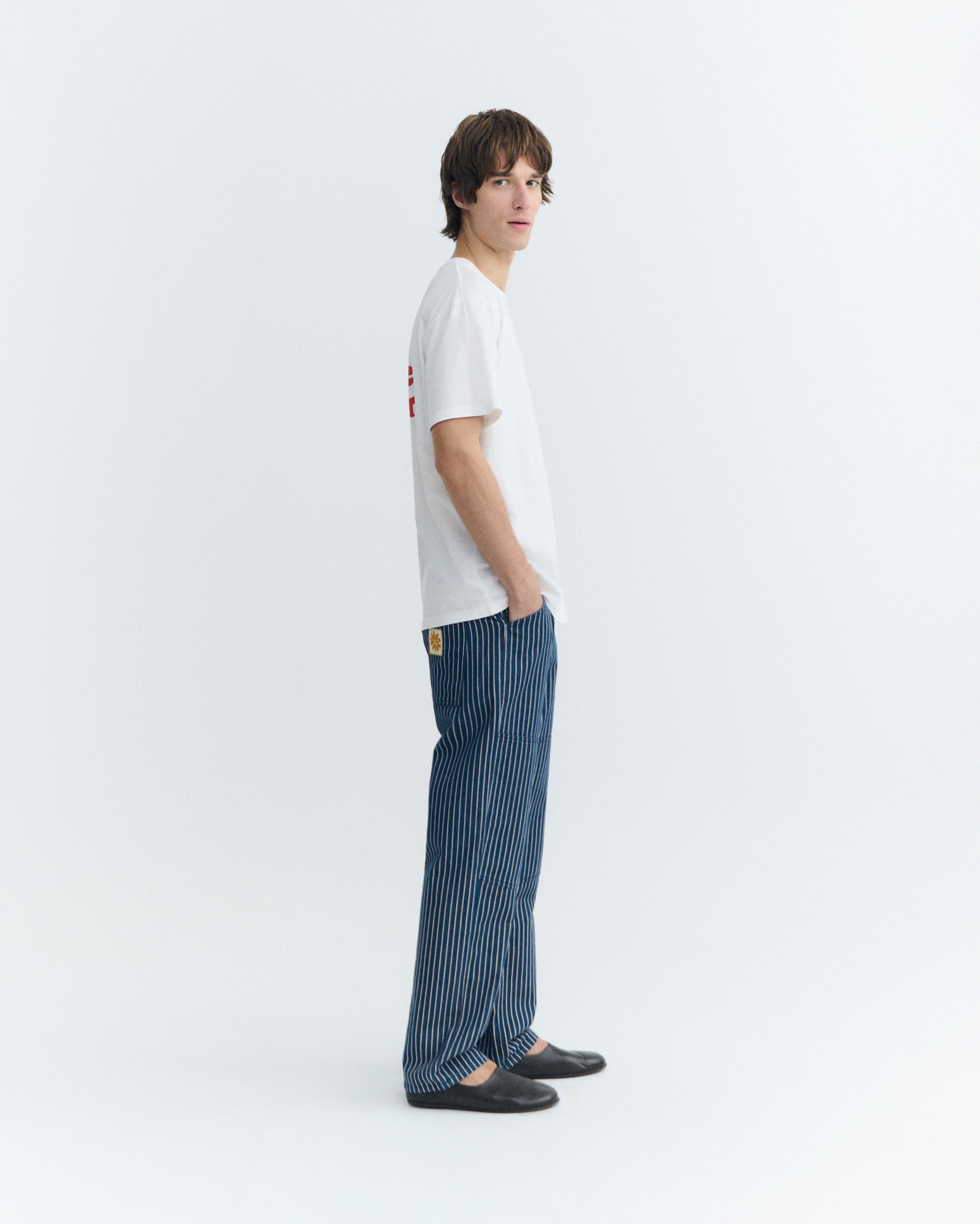 Pantalón recto rayas tinte natural Stan sostenible - 3