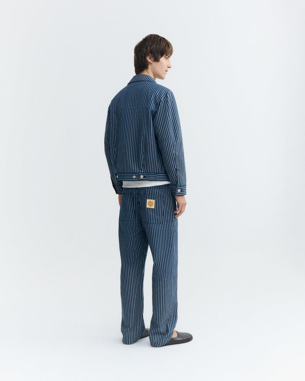 Pantalón recto rayas tinte natural Stan sostenible - 4