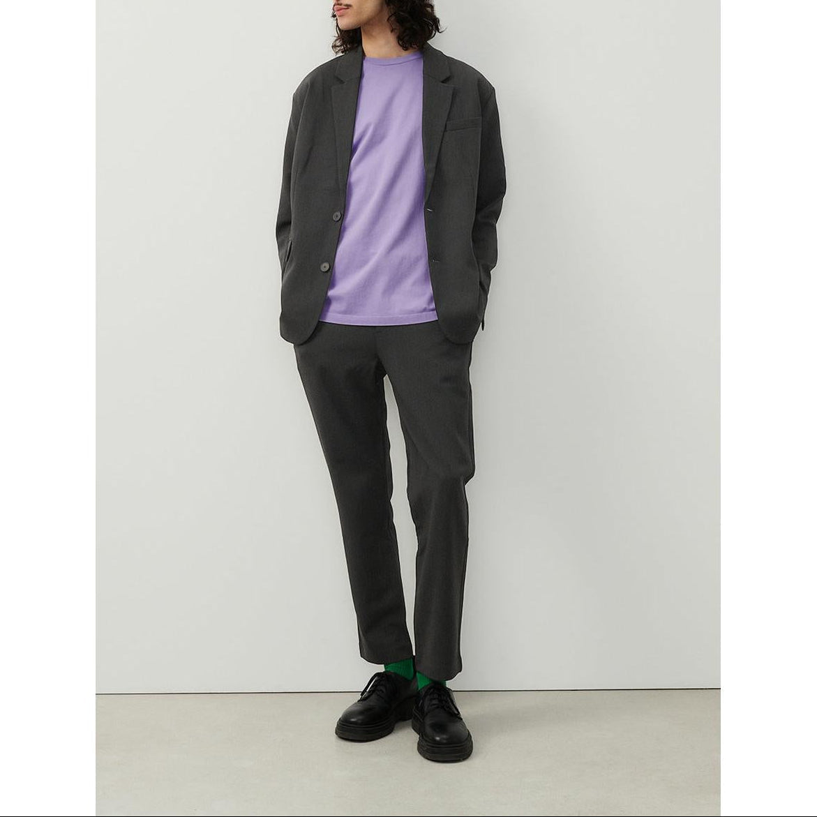Straight-Leg Trousers - Carbon Marl - Men