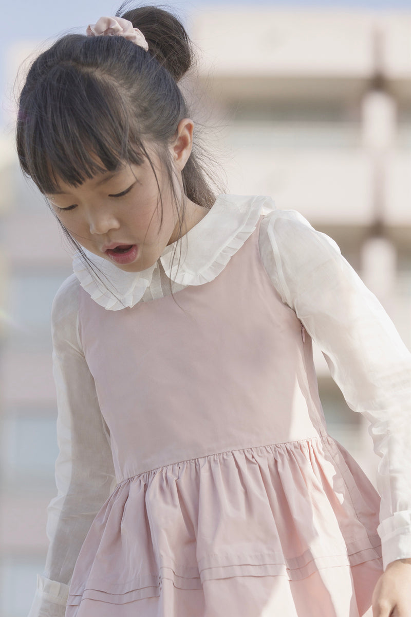 Blouse À Col En Organza - Blanc