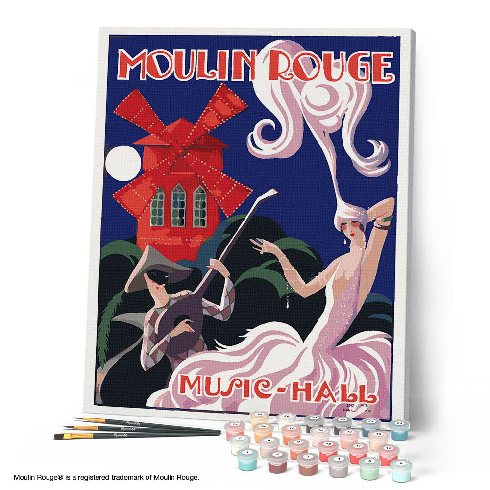 Peinture Par Numéros - Affiche Moulin Rouge - Music Hall