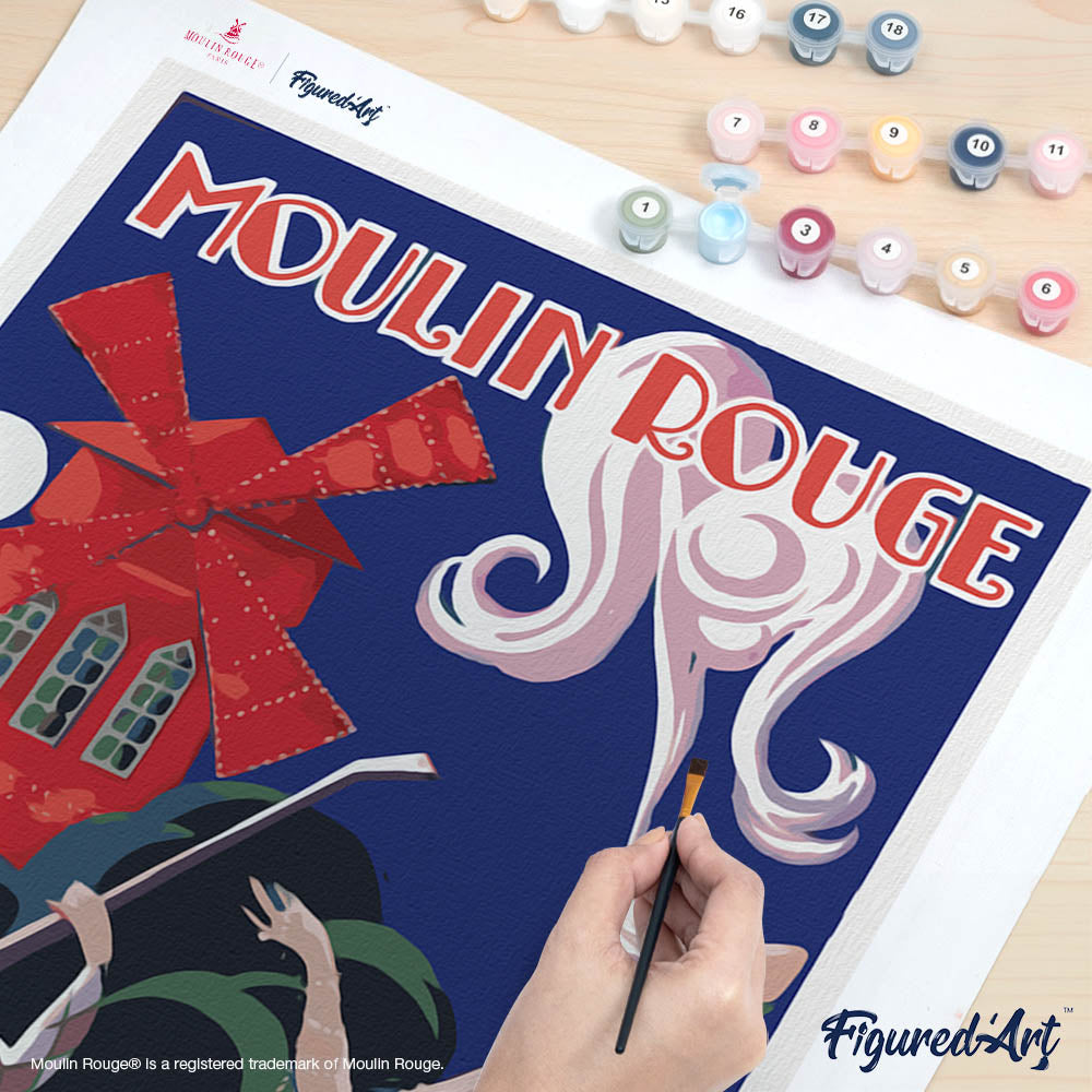 Peinture Par Numéros - Affiche Moulin Rouge - Music Hall