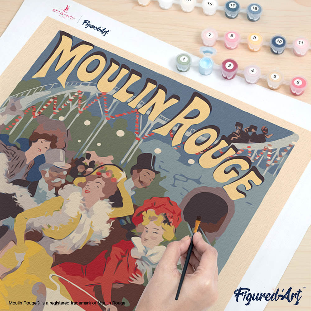 Peinture Par Numéros - Affiche Moulin Rouge - Nouvelles Montagnes Russes