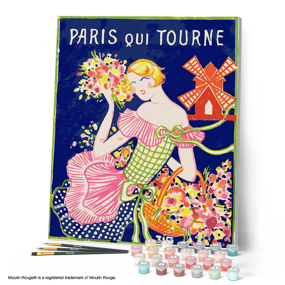 Peinture Par Numéros - Affiche Moulin Rouge - Paris Qui Tourne