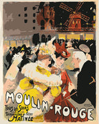Paint By Numbers - Moulin Red Poster - Yellow Lady