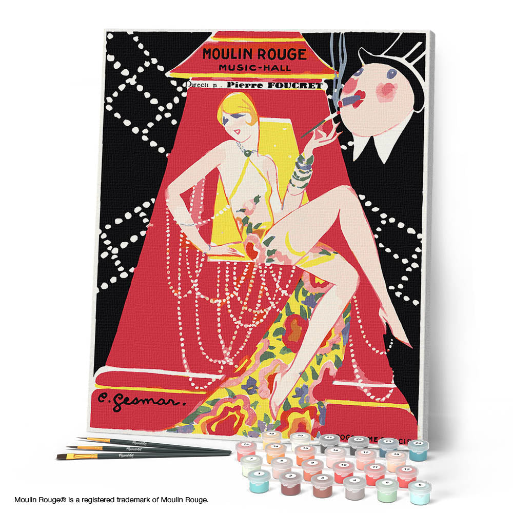 Peinture Par Numéros - Affiche Moulin Rouge - Music Hall Gesmar Programme