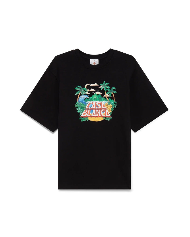 T-Shirt Casa Beach Wave - Noir
