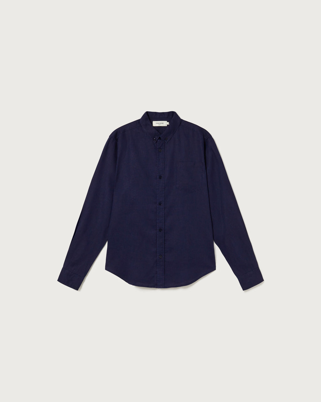 Camicia navy Hemp Ant sostenibile - silhouette 1