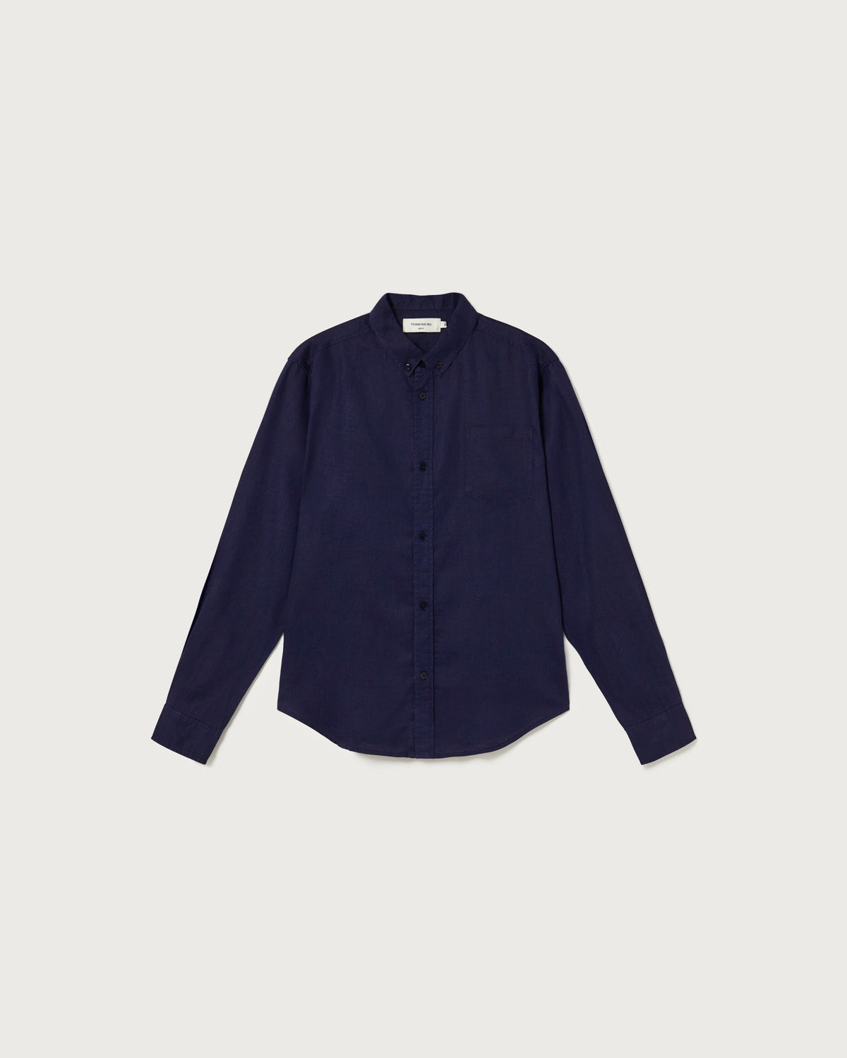 Camicia navy Hemp Ant sostenibile - silhouette 1