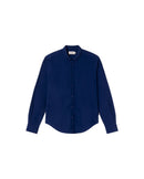 Camisa azul oscuro micropana Ant sostenible - silueta 1