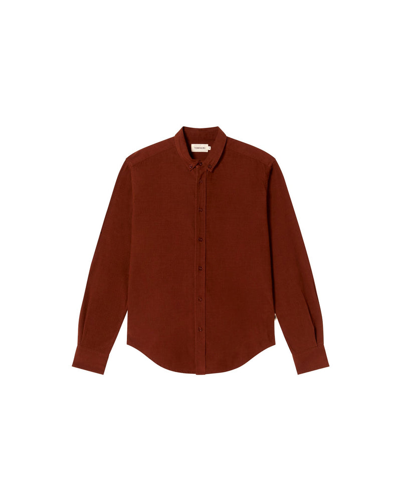 Camisa marrón micropana Ant sostenible - silueta 1