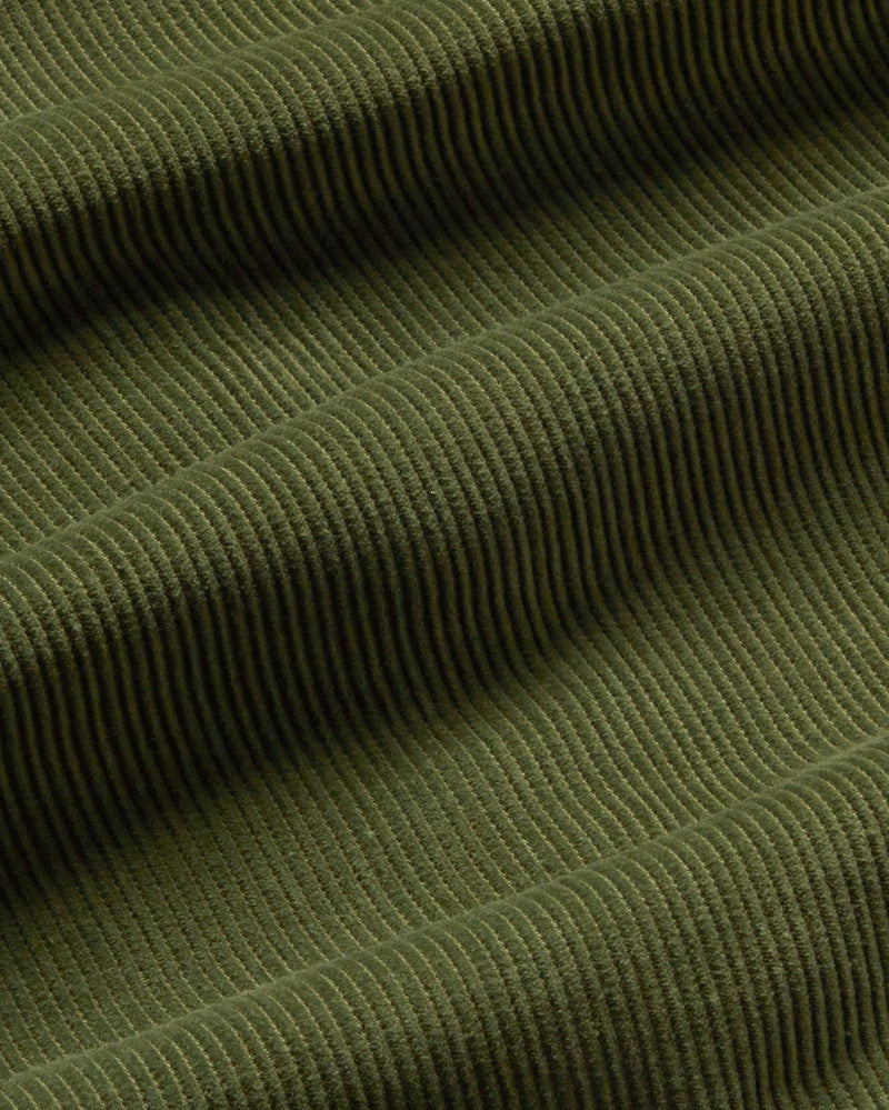 Sobrecamisa verde pana Theo sostenible - silueta 2