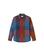 Lucas sustainable blue berry blanket overshirt-silhouette-1