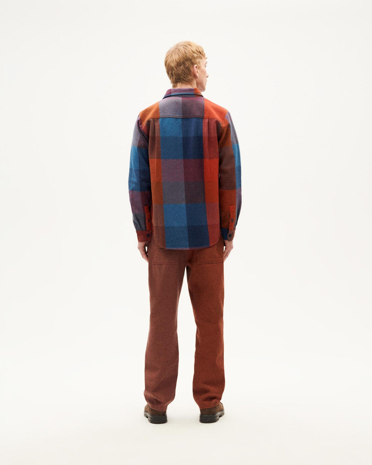 Lucas sustainable blue berry blanket overshirt-5