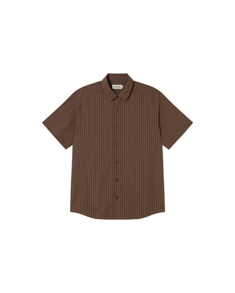 Camisa marrón rayas Tom sostenible - silueta 2