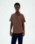 Camisa marrón rayas Tom sostenible-1