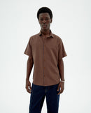 Camisa marrón rayas Tom sostenible-1