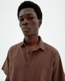 Camisa marrón rayas Tom sostenible-3