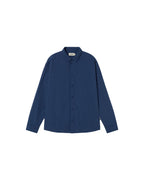 Camisa azul seersucker Haru sostenible - silueta 1