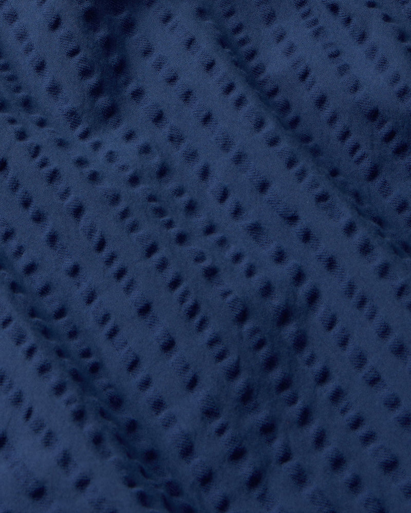 Camisa azul seersucker Haru sostenible - silueta 1