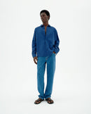 Camisa azul seersucker Haru sostenible-2