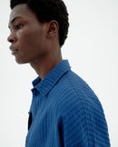 Camisa azul seersucker Haru sostenible-3