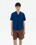 Camicia blu hemp Jules sostenibile-1