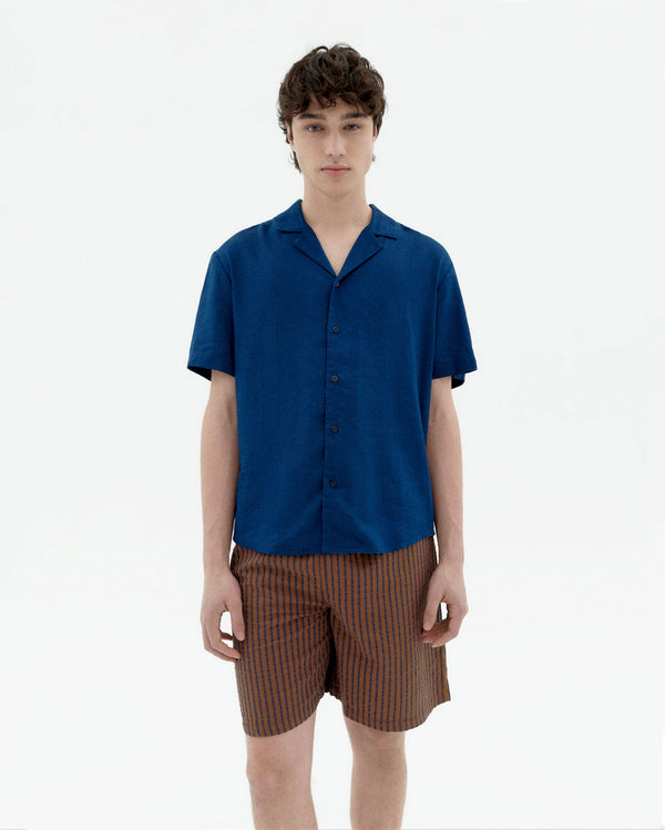 Camisa azul hemp Jules sostenible-1