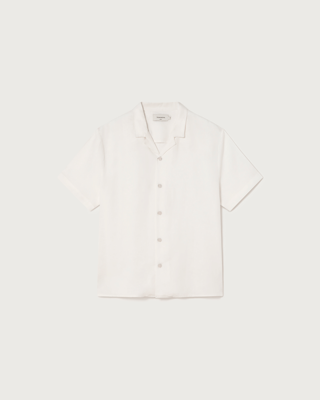 Camisa blanca hemp Jules sostenible  - silueta 1