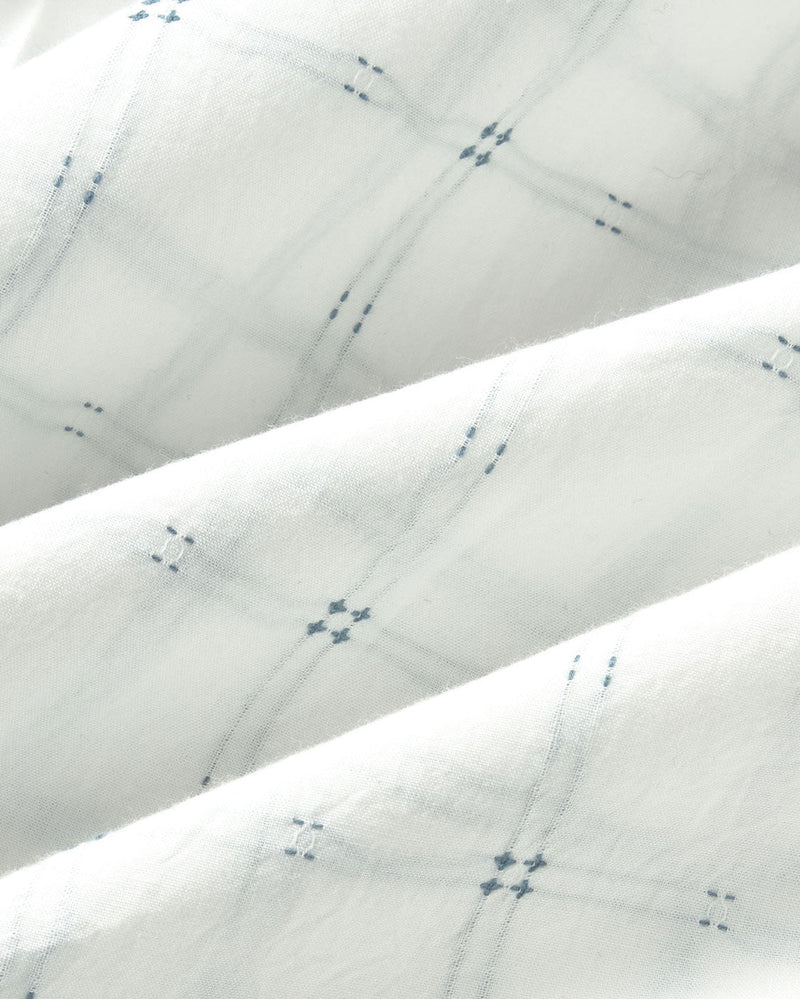 Camisa blanca bordada cuadros Jimmy sostenible silueta - 2