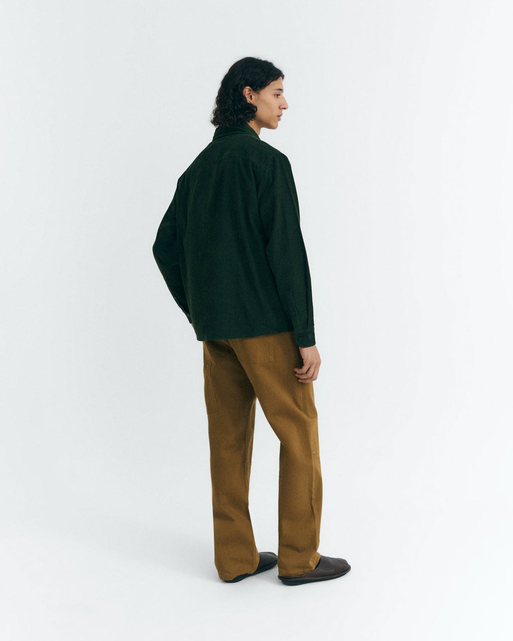 Chemise En Micro-Velours Côtelé Anto - Vert