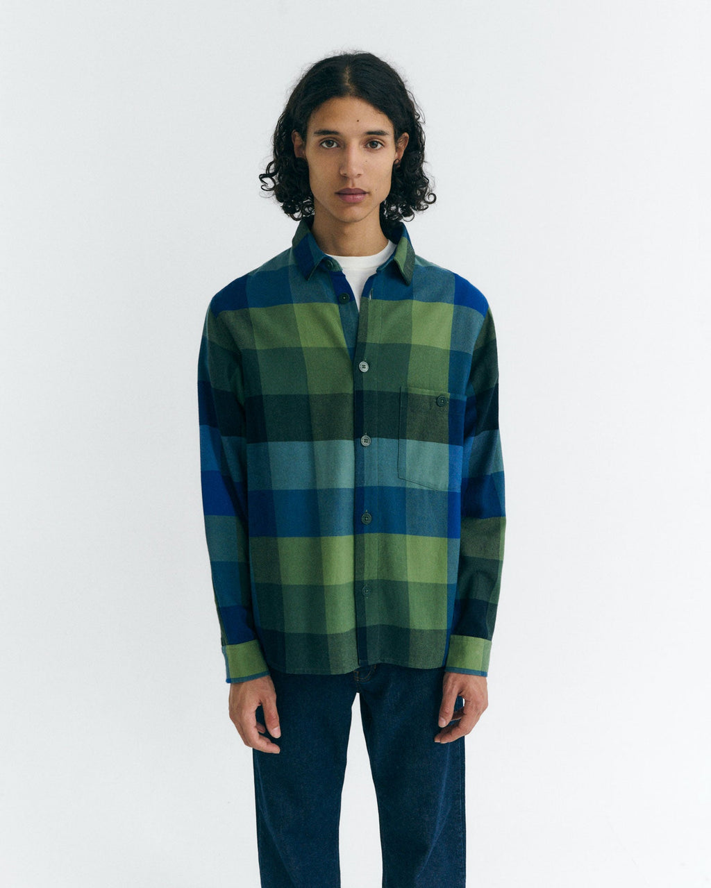 Camisa verde de cuadros Theo sostenible - 1