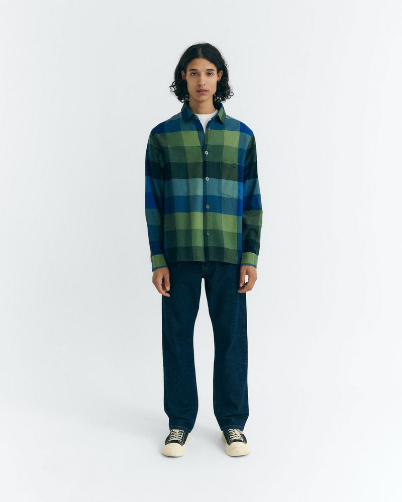 Camisa verde cuadros Theo sostenible - 2