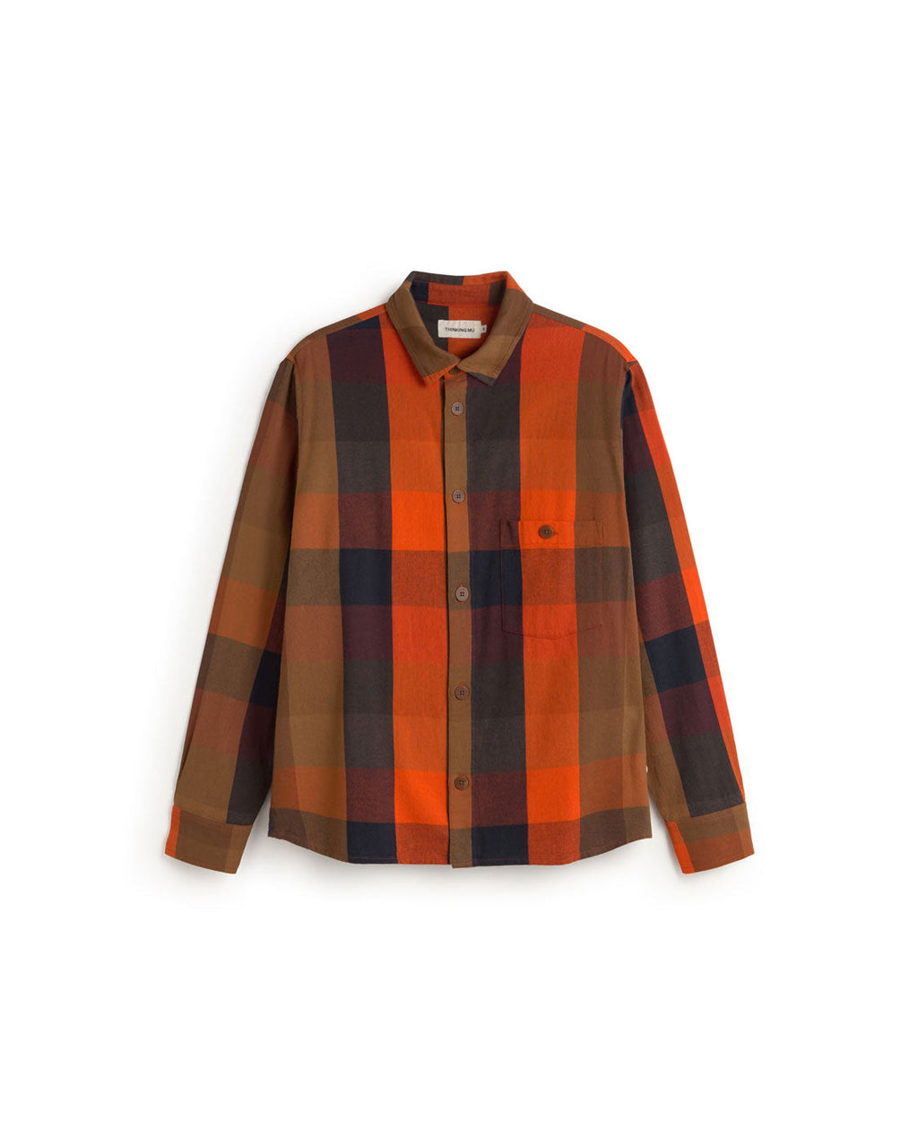 Theo Checked Shirt - Orange