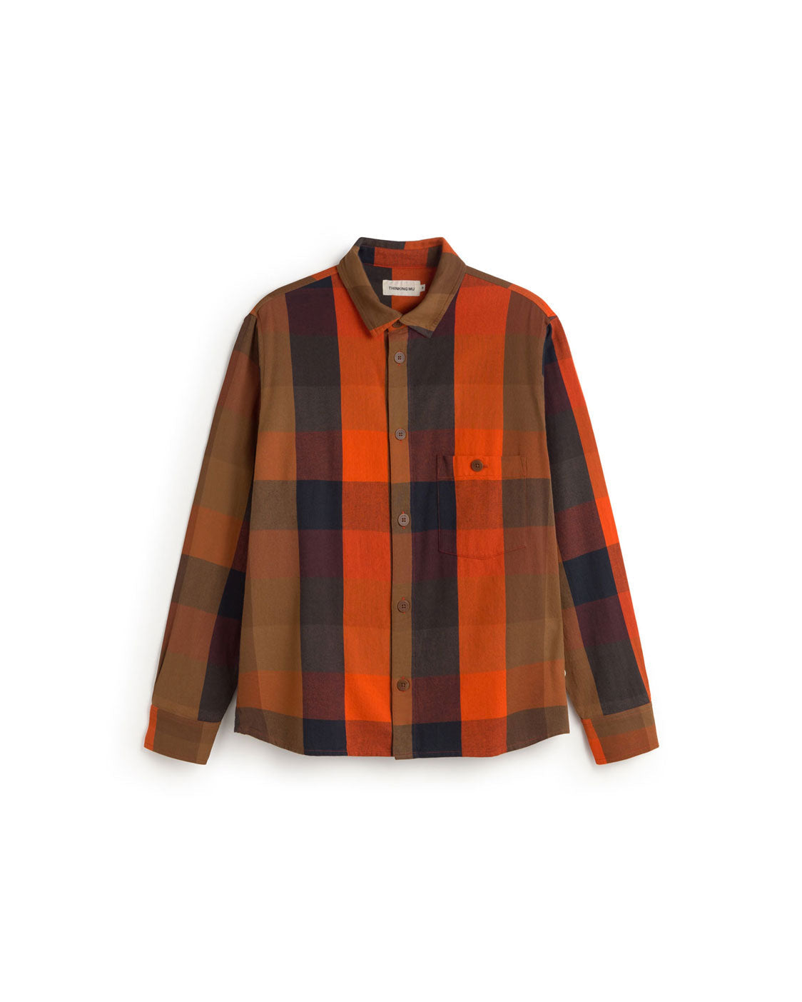 Theo Checked Shirt - Orange