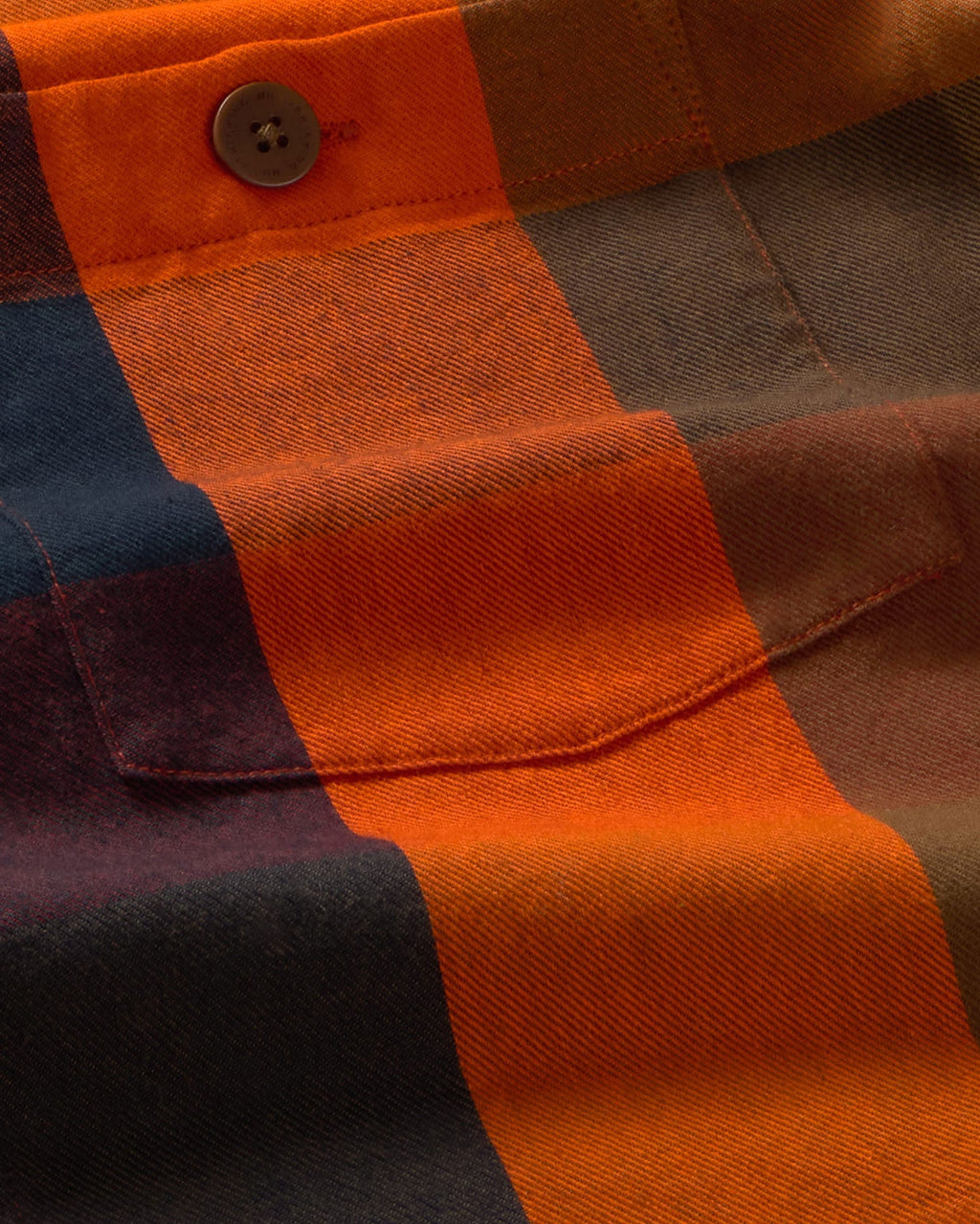 Theo Checked Shirt - Orange