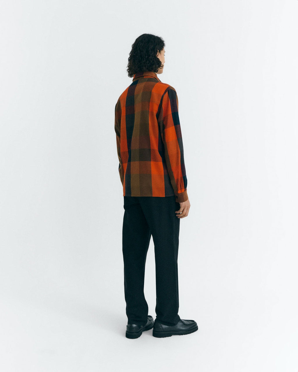 Theo Checked Shirt - Orange
