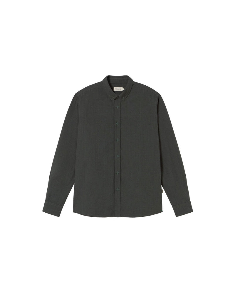 Camisa verde oscuro microchecks Ant sostenible silueta - 1