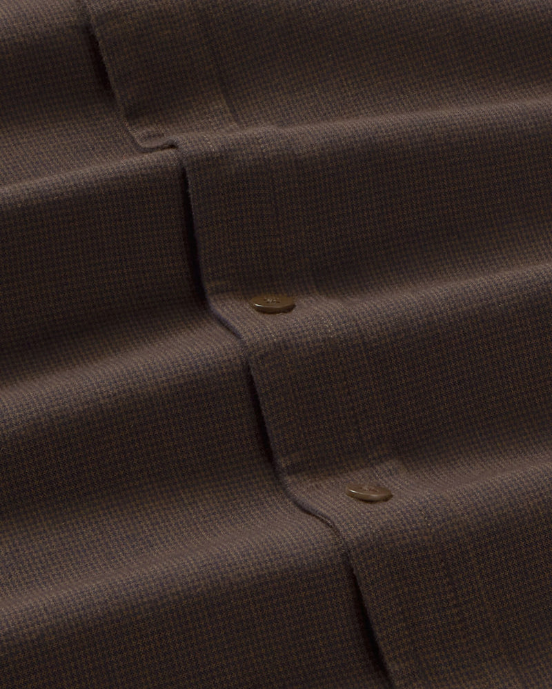 Camisa marrón microchecks Ant sostenible silueta - 2