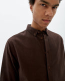 Camisa marrón microchecks Ant sostenible - 3