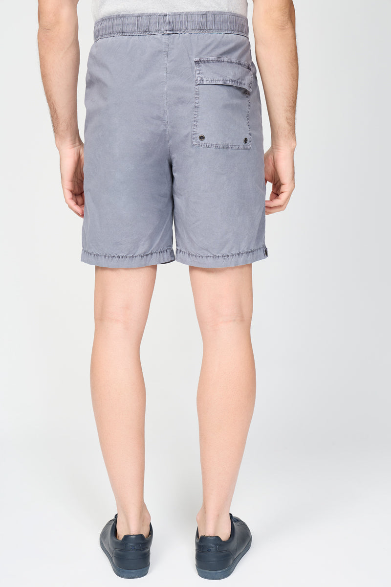 Popeline Stretch Courte Et Décontractée - Pigment Flanelle - Homme