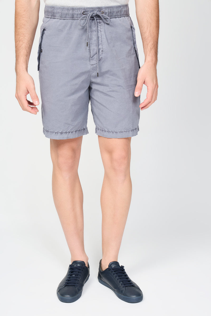 Popeline Stretch Courte Et Décontractée - Pigment Flanelle - Homme