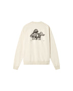 Sudadera blanca funghi Leon sostenible - silueta 3